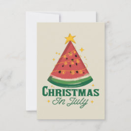 CHRISTMAS I JULY FUNNY WATERMELON TRÄD TACK KORT