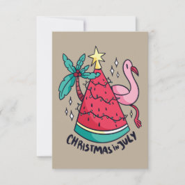 CHRISTMAS I JULY FUNNY WATERMELON TRÄD TACK KORT