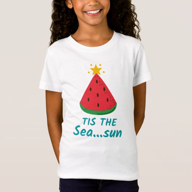 CHRISTMAS I JULY TITTAR PÅ HAVET T SHIRT (Framsida)