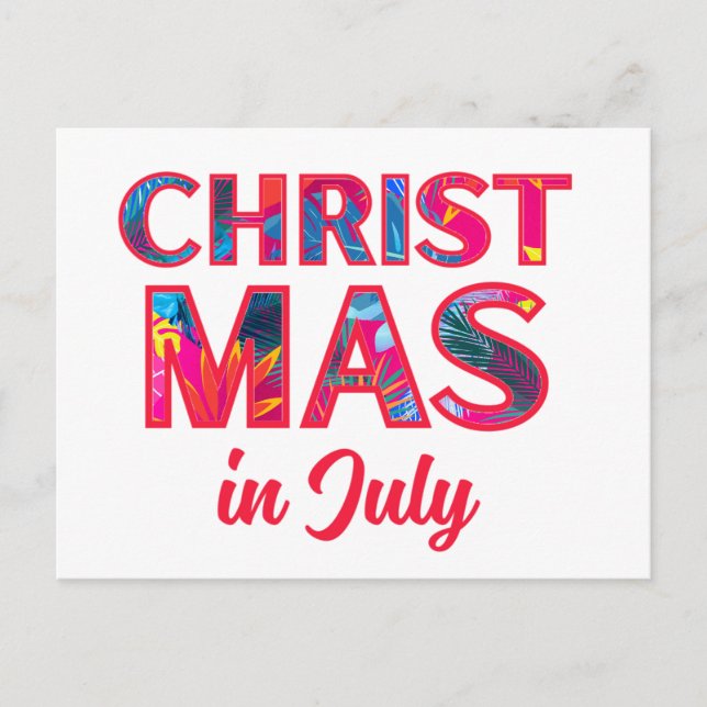 CHRISTMAS I JULY VYKORT (Framsida)