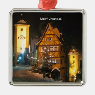 CHRISTMAS I ROTHENBURG TYSKLANDARE JULGRANSPRYDNAD METALL