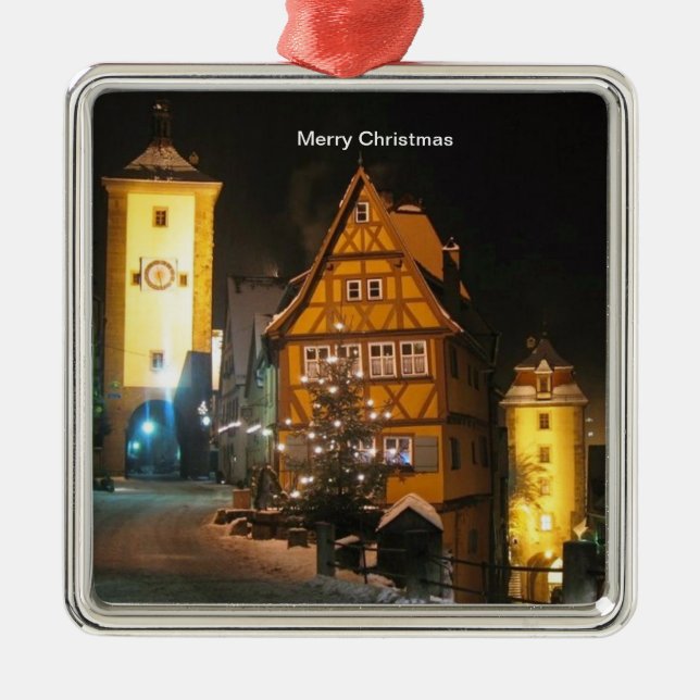 CHRISTMAS I ROTHENBURG TYSKLANDARE JULGRANSPRYDNAD METALL (Framsidan)