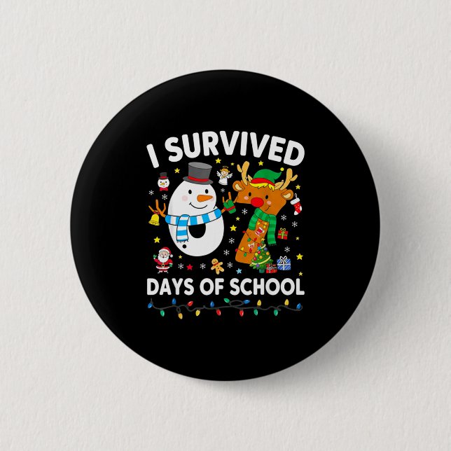 Christmas I Survived 67 Days Of School Funny Meme  Knapp (Framsida)