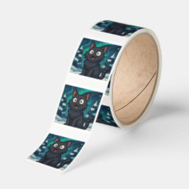 Christmas Icelandic Yule Cat  Fyrkantigt Klistermärke