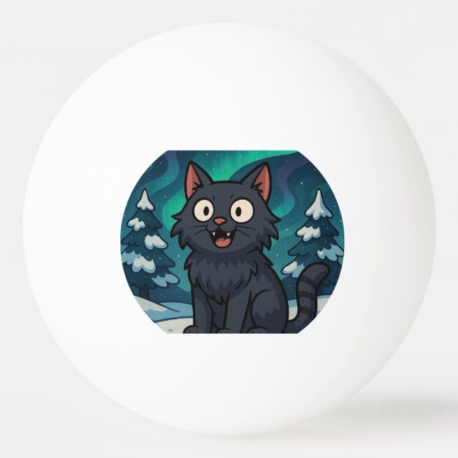 Christmas Icelandic Yule Cat  Pingisboll (Framsidan)