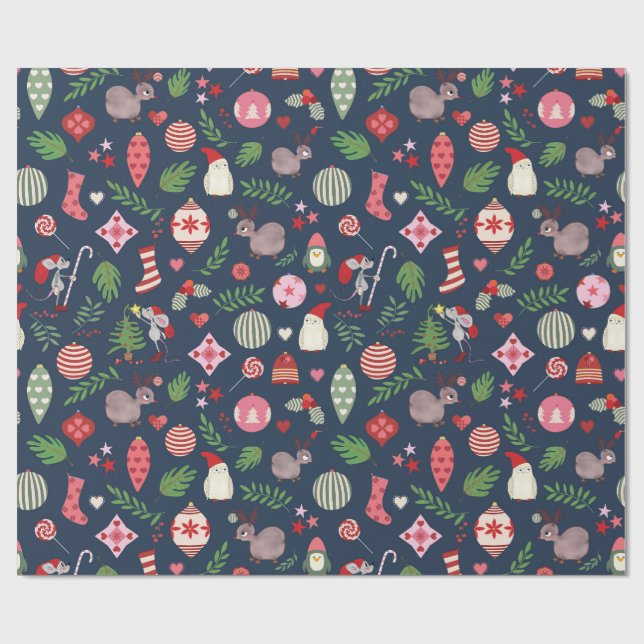 Christmas Icons Wrapping Paper  Presentpapper (Platt)