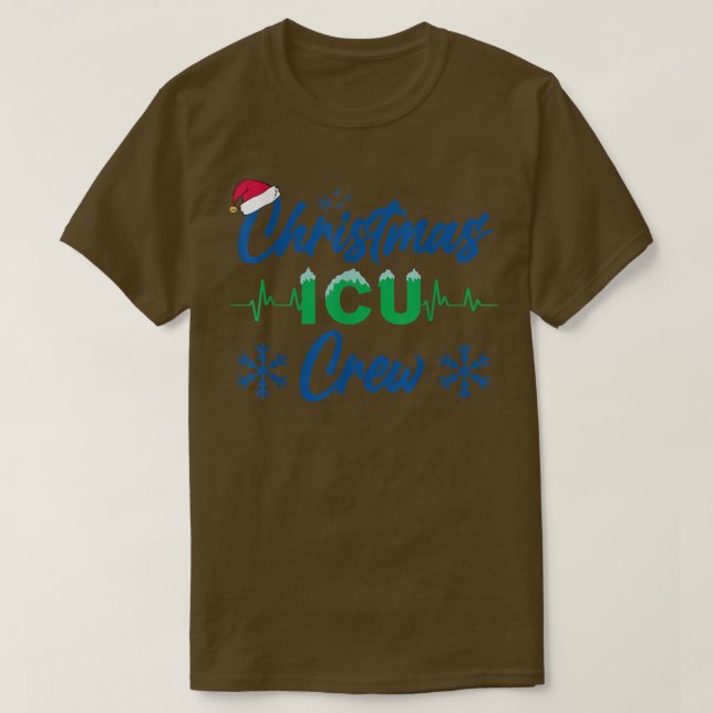 Christmas ICU Crew, Present, Candy, Nurse, Medical T Shirt (Design framsida)