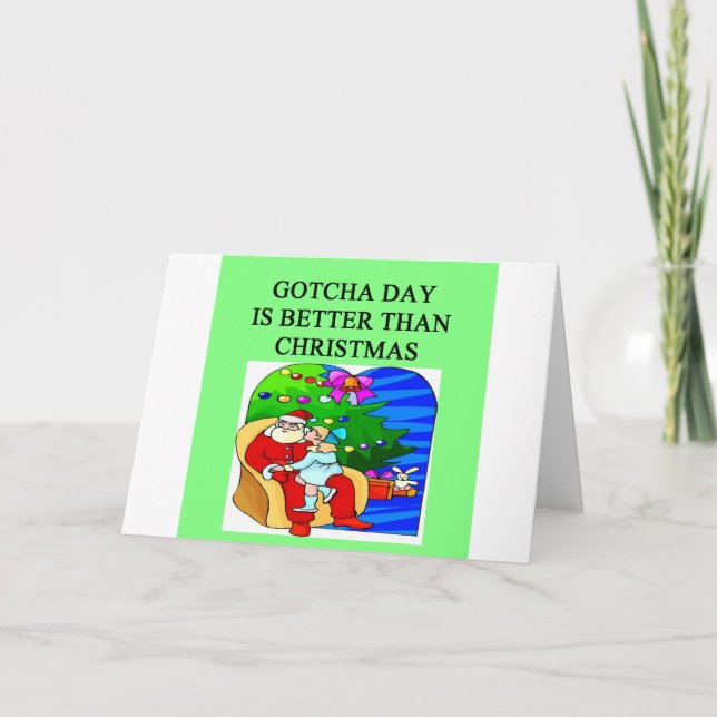 christmas-idé om att adoptera dag helgkort (Framsida)