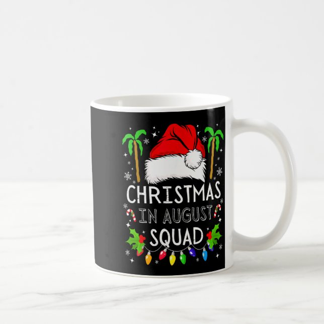Christmas In August Squad Funny Summer Xmas Men Wo Kaffemugg (Höger)