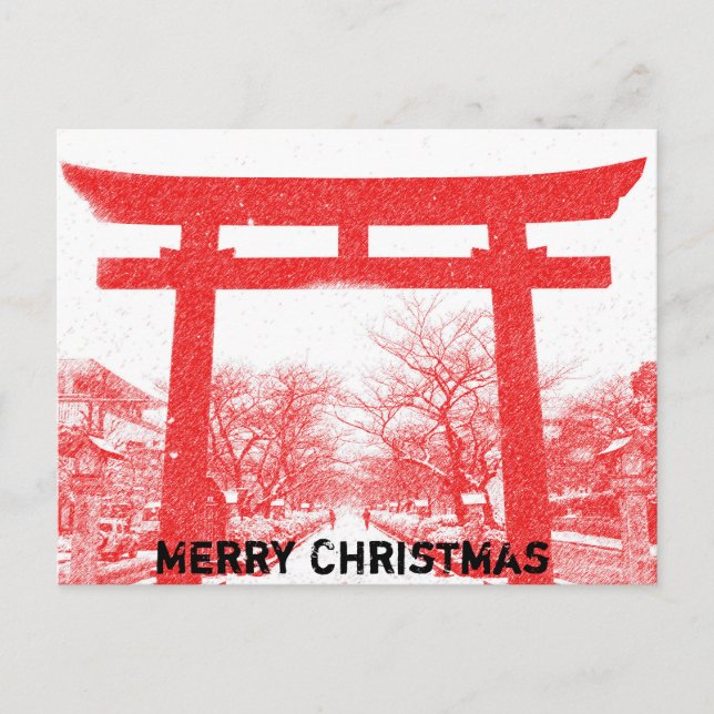 Christmas in Japan Postcard Helg Vykort (Framsida)