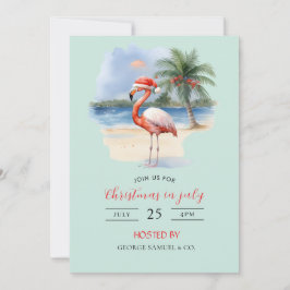 Christmas in July Custom Company Name Logo & Text Inbjudningar