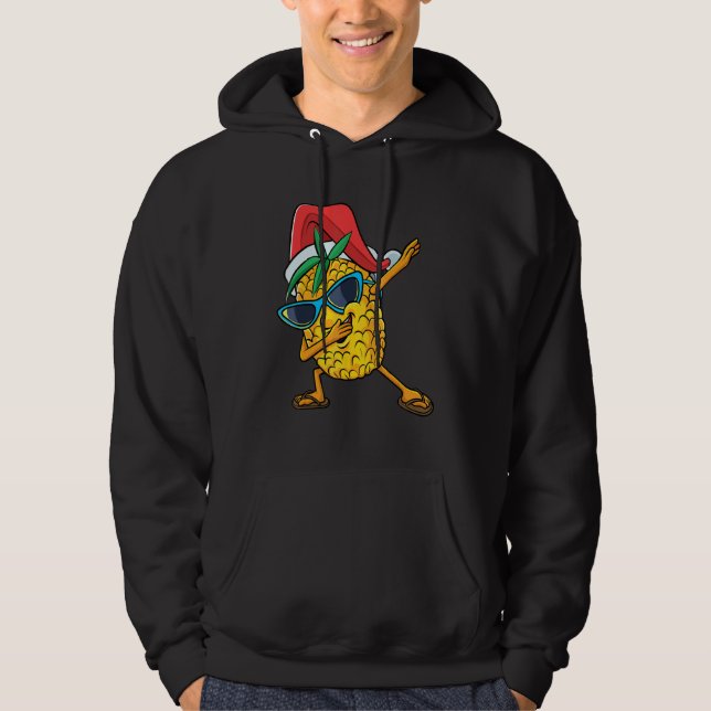 Christmas in July Dabbing Pineapple Fruit Dab Danc Hoodie (Framsida)