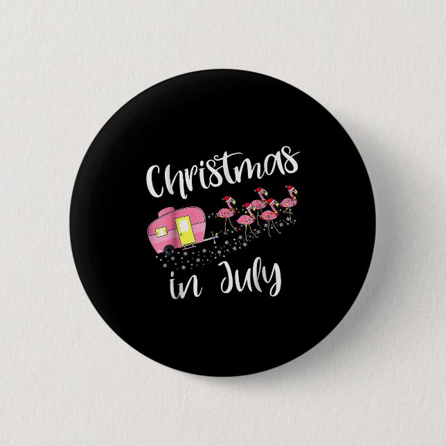 Christmas In July Flamingo Nk  Knapp (Framsida)