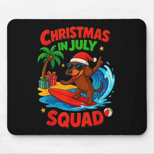 Christmas In July Funny Dachshund Dog Lover Xmas I Musmatta (Framsidan)