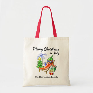 Christmas in July Funny Summer Chili Custom Family Tygkasse