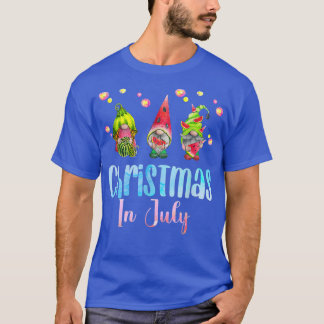 Christmas in July Gnomes Watermelon Summer Party 2 T Shirt