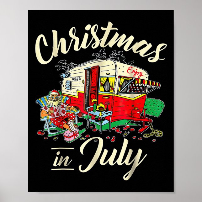 Christmas In July Hipe Rv Camng Camng Lover  Poster (Framsidan)