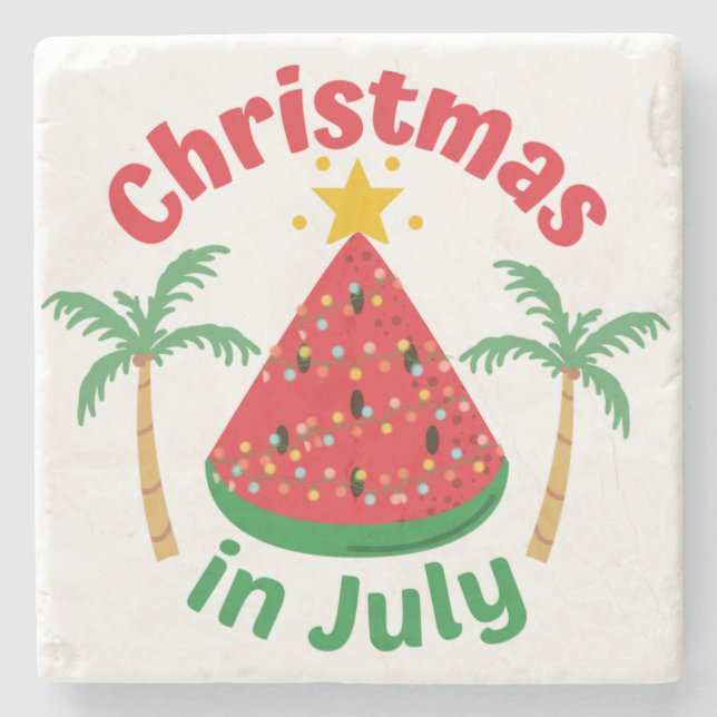 CHRISTMAS IN JULY NAPKINS GLASS UNDERLÄGG (Framsidan)