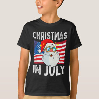 Christmas In July Retro Hipster Funny Santa Men Wo T Shirt