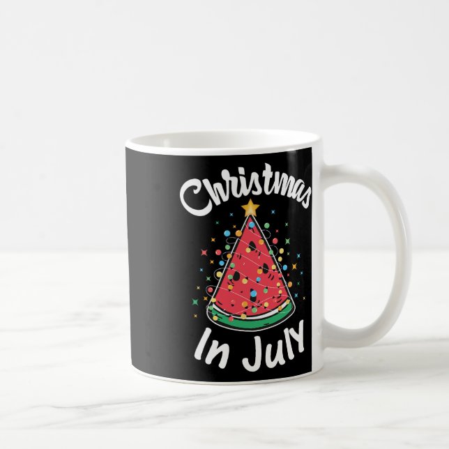 Christmas In July Shirt Watermelon Christmas Tree  Kaffemugg (Höger)