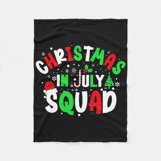 Christmas In July Squad Funny Christma Summer Men  Fleecefilt (Framsidan)