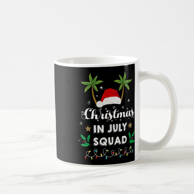 Christmas In July Squad Funny Summer Xmas Santa Ha Kaffemugg (Höger)