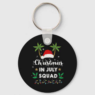 Christmas In July Squad Funny Summer Xmas Santa Ha Nyckelring