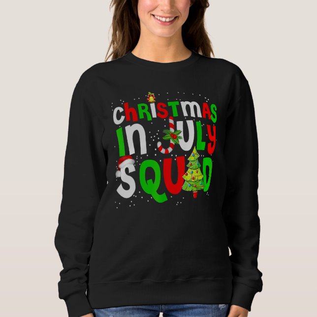 Christmas In July Squad Summer Xmas Men Women Kids T Shirt (Framsida)
