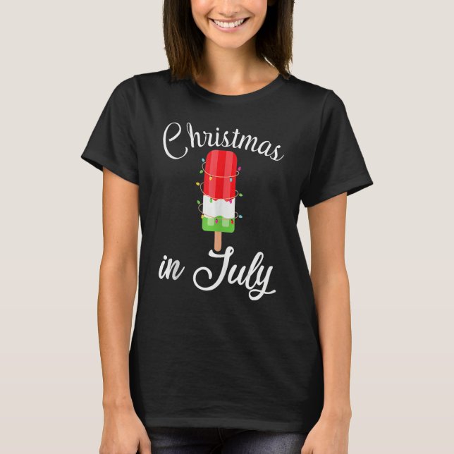 Christmas in July Water Melon Ice Cream Popsicle X T Shirt (Framsida)