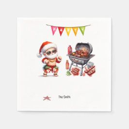 Christmas in July with SANTA CLAUS Barbecue Party Pappersservett