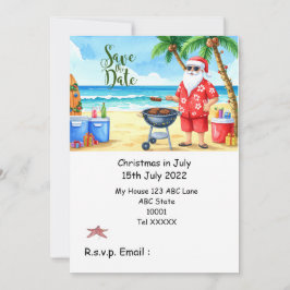 Christmas in July with SANTA CLAUS Save the date  Inbjudningar