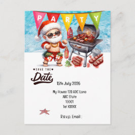 Christmas in July with SANTA CLAUS Save the date   Vykort