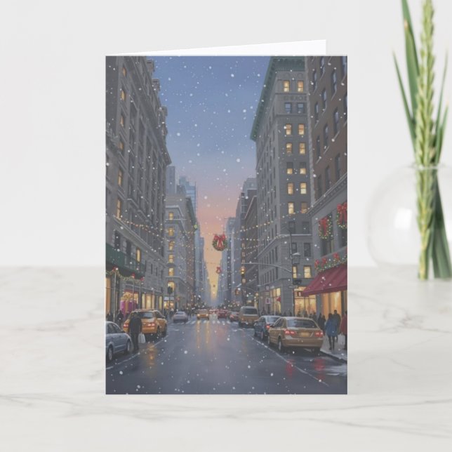 Christmas In New York Card Kort (Framsida)