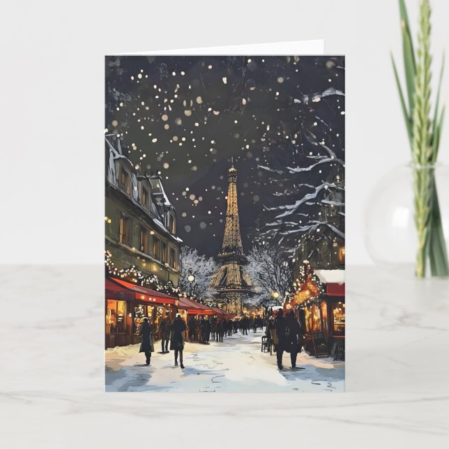 Christmas In Paris Card Kort (Framsida)