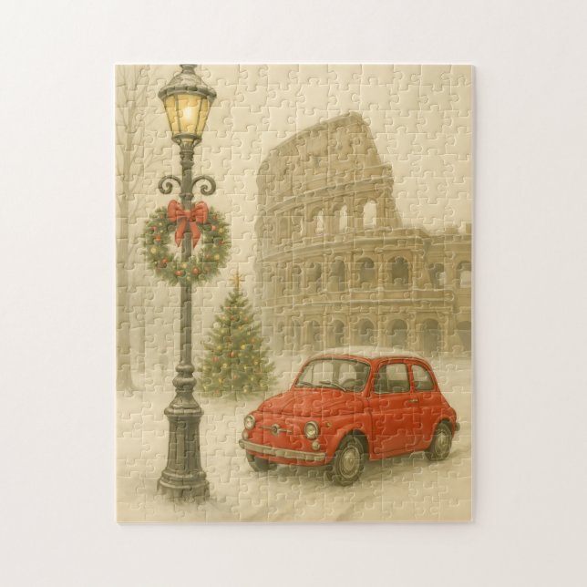 Christmas in Rome Italy – Holiday Art Pussel (Vertikal)