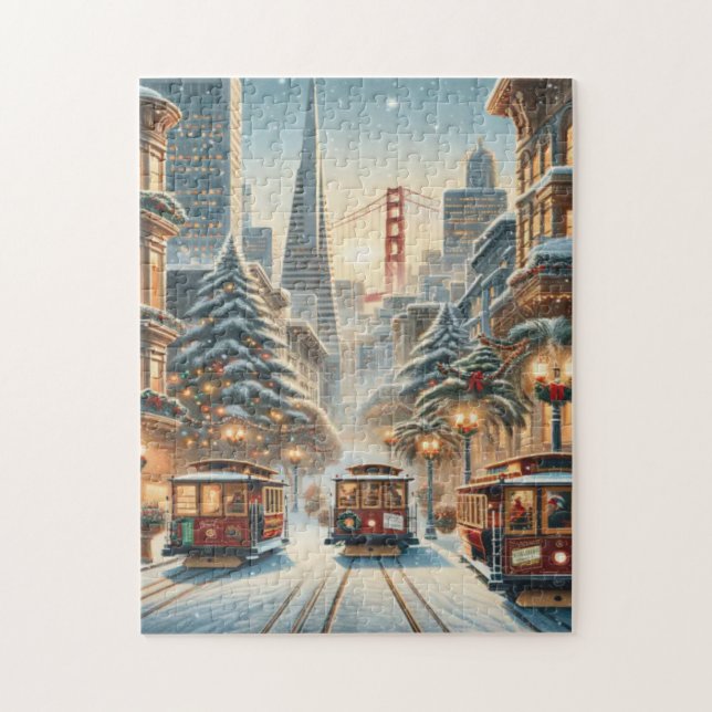Christmas in San Francisco – Golden Gate Pussel (Vertikal)