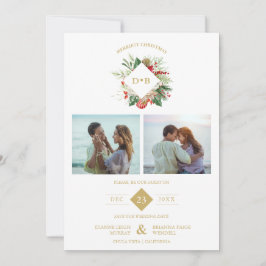 Christmas Initials Floral 2 Photos Collage Fancy Spara Datumet
