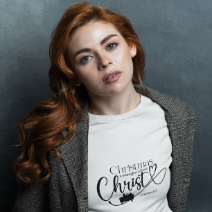 CHRISTMAS INNEBÄR ATT UTAN KRISTS KVINNOR T SHIRT