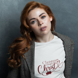 CHRISTMAS INNEBÄR ATT UTAN KRISTS KVINNOR T SHIRT