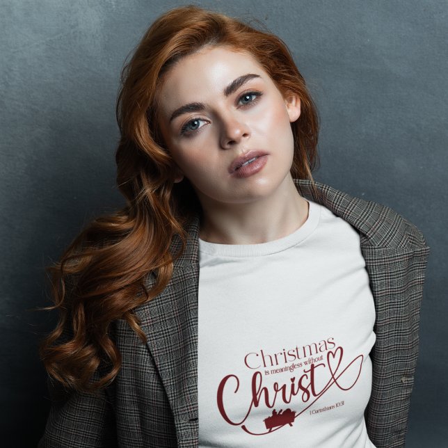 CHRISTMAS INNEBÄR ATT UTAN KRISTS KVINNOR T SHIRT (Skapare uppladdad)