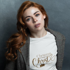 CHRISTMAS INNEBÄR ATT UTAN KRISTS KVINNOR T SHIRT