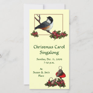 CHRISTMAS INVITATION: Chickadee: Sjungan Sång