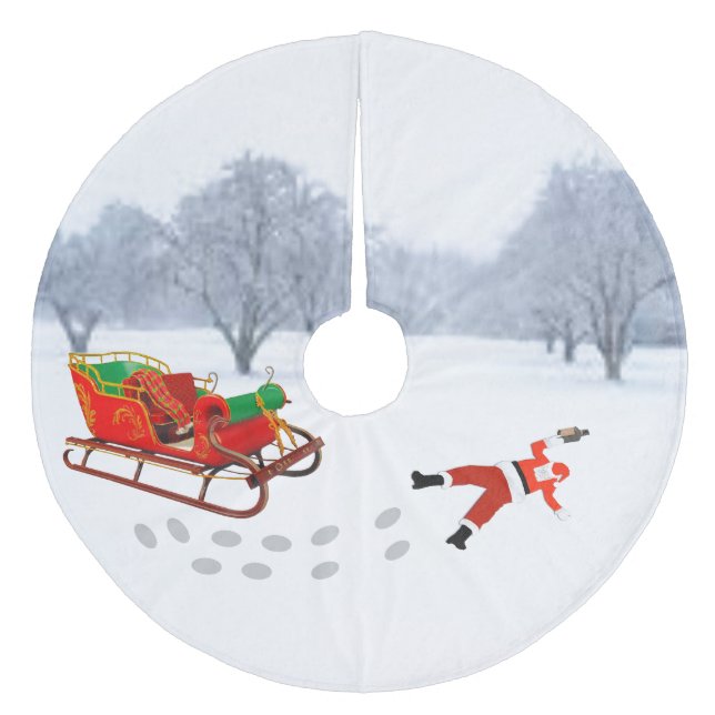 Christmas is Canceled Tree Skirt Julgransmatta Fleece (Framsidan)