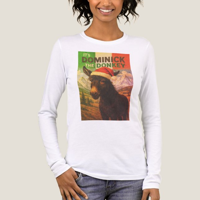 Christmas Italian Dominick the Donkey Shirt T Shirt (Framsida)