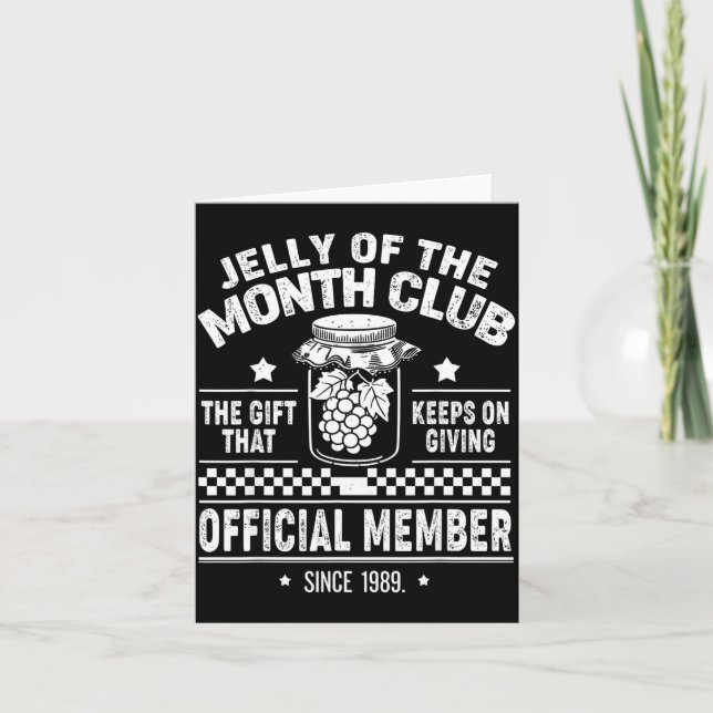 Christmas Jelly Of The Month Club Member Funny Xma Kort (Framsida)