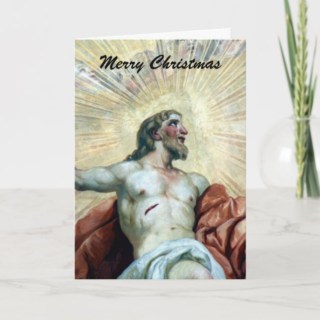 christmas jesus art helgkort (Framsida)