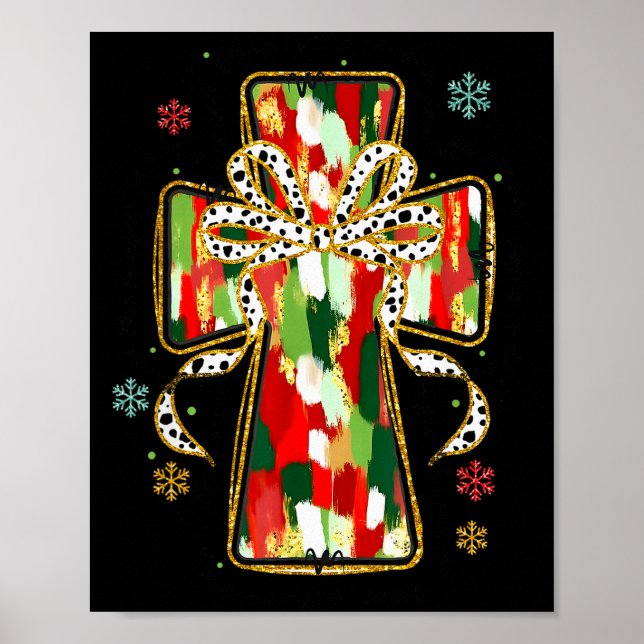 Christmas Jesus Is The Reason Christian Cross Coqu Poster (Framsidan)