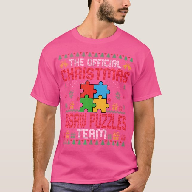 Christmas Jigsaw Puzzles Team - Jigsaw Puzzles Lov T Shirt (Framsida)