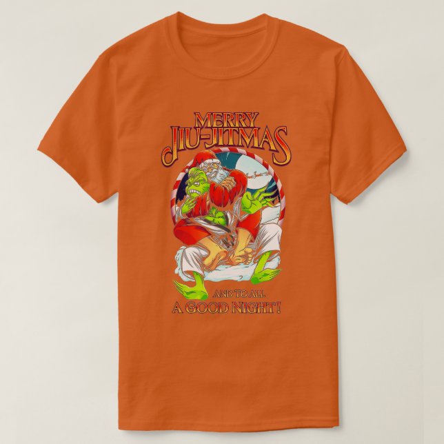 Christmas Jiu Jitsu Merry Jiu jitmas  T Shirt (Design framsida)