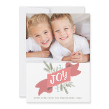 Christmas Joy Holiday Banner Photo Greeting